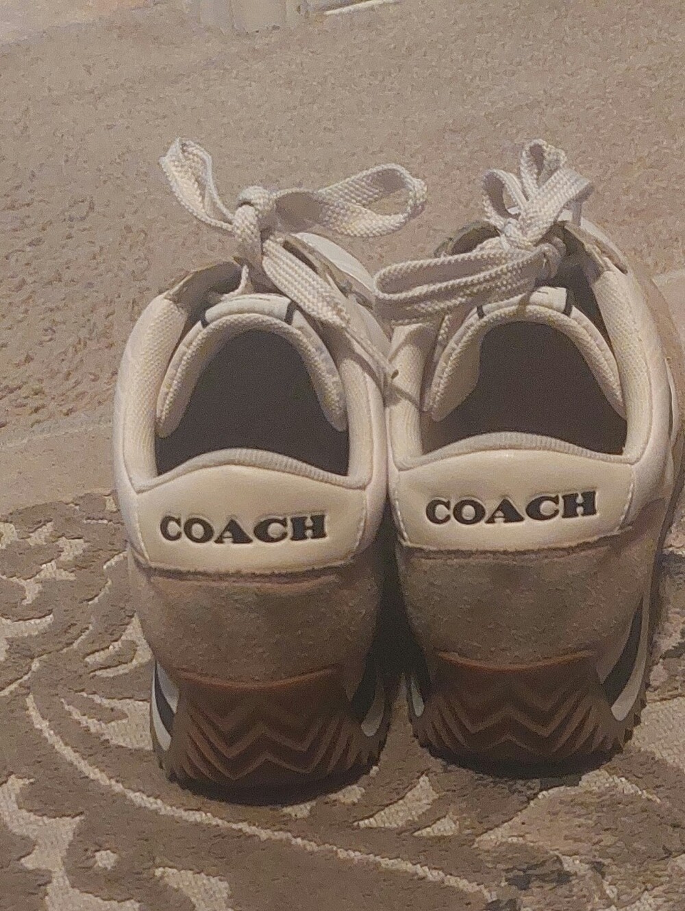COACH Sneakers Carmel Navy White Trainer Gym Walking Running Sneaker Kicks